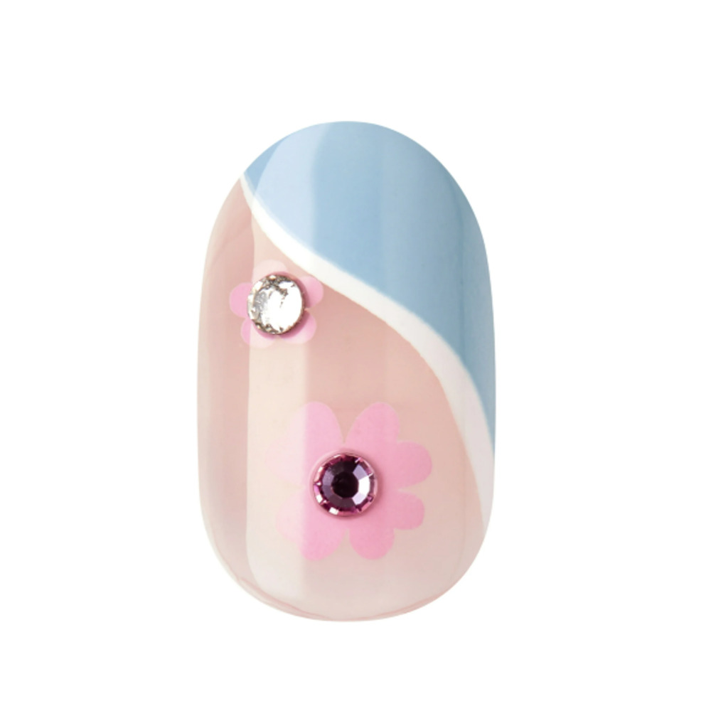 KISS imPRESS Press On Nails Design Hoppy Easter Blue Short Oval New